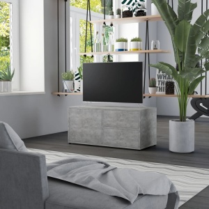 Comodă TV, gri beton, 80 x 34 x 36 cm, PAL