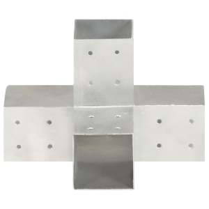 Conectori de grindă, formă X, 4 buc, 81x81 mm, metal galvanizat - Img 4