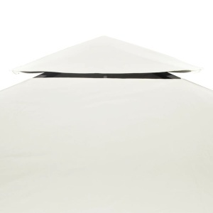 Copertină de rezervă acoperiș foișor, alb crem, 3x3 m, 310 g/m² - Img 4