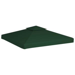 Copertină de rezervă acoperiș foișor, verde, 3x3 m, 310 g/m² - Img 4