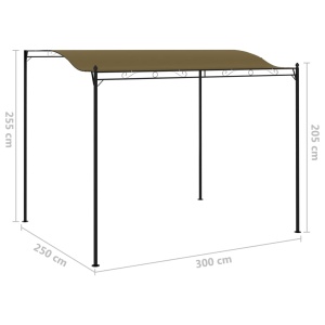 Copertină de soare, gri taupe, 3 x 2,5 m, 180 g/m² - Img 5