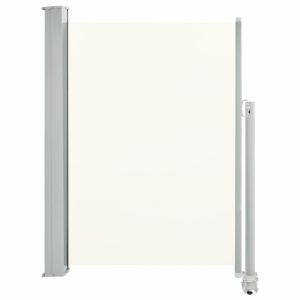 Copertină laterală retractabilă de terasă, crem, 100 x 300 cm - Img 2