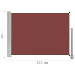 Copertină laterală retractabilă de terasă, maro, 80 x 300 cm - Img 7