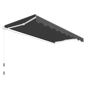 Copertină reglabilă cu acționare manuală, 300 cm, antracit - Img 4