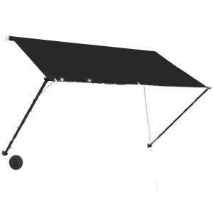 Copertină retractabilă cu LED, antracit, 250 x 150 cm - Img 4