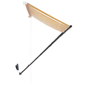 Copertină retractabilă cu LED, galben și alb, 250 x 150 cm - Img 5