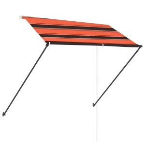 Copertină retractabilă cu LED, portocaliu și maro, 250 x 150 cm - Img 8