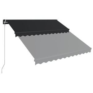 Copertină retractabilă manual cu LED, antracit, 300 x 250 cm - Img 4