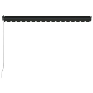 Copertină retractabilă manual cu LED, antracit, 450 x 300 cm - Img 8