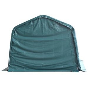Cort de animale detașabil verde inchis 3,3x8 m PVC 550g/m² - Img 5