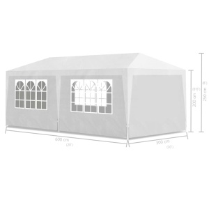 Cort de petrecere, alb, 3 x 6 m - Img 5