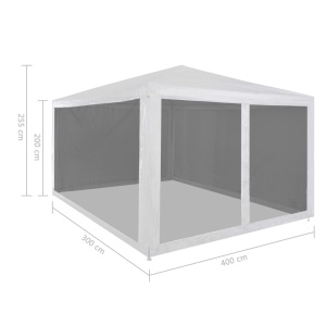 Cort de petrecere cu 4 pereți din plasă, 4 x 3 m - Img 5