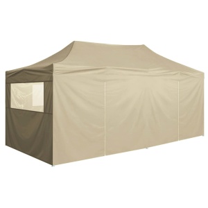 Cort de petrecere pliabil cu 4 pereți, crem, 3 x 6 m, oțel - Img 8