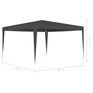 Cort de petrecere profesional, antracit, 4 x 4 m, 90 g/m² - Img 6