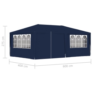 Cort de petrecere profesional cu pereți albastru 4x6 m 90 g/m² - Img 9