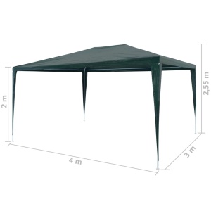 Cort de petrecere, verde, 3 x 4 m, PE - Img 5