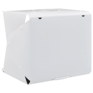 Cort foto cu LED-uri pliabil, alb, 40 x 34 x 37 cm, plastic - Img 10