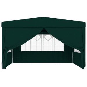 Cort petrecere profesional cu pereți laterali verde 4x4m 90g/m² - Img 5
