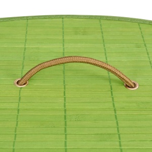 Coș de rufe din bambus, pentru colț, verde, 60 L - Img 6