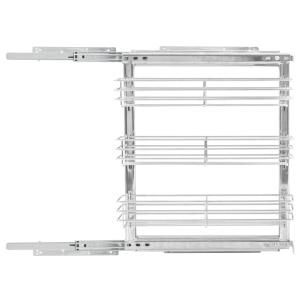 Coș sârmă bucătărie retractabil 3 niveluri argintiu 47x15x56 cm - Img 10