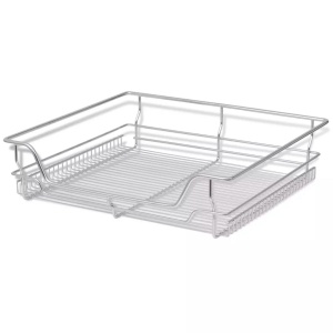 Coșuri retractabile din sârmă, 2 buc., argintiu, 600 mm - Img 3