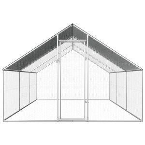 Coteț de exterior pentru păsări, 2,75x6x1,92 m, oțel galvanizat - Img 2