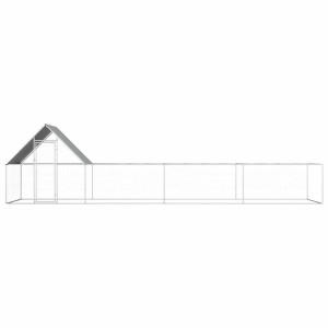 Coteț de găini, 8 x 2 x 2 m, oțel galvanizat - Img 2