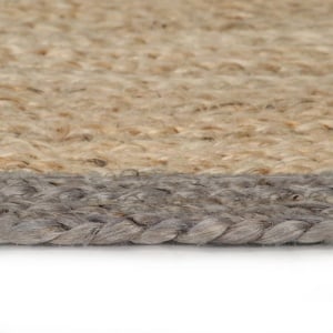 Covor manual cu margine gri, 150 cm, iută - Img 5