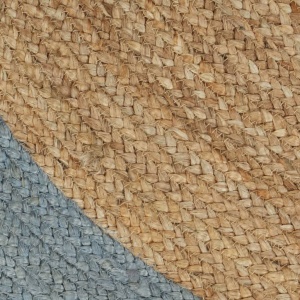 Covor manual cu margine măslinie, 150 cm, iută - Img 2