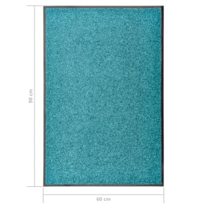 Covoraș de ușă lavabil, cyan, 60 x 90 cm - Img 5