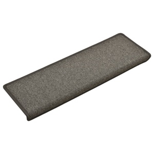 Covorașe de trepte de scară, 15 buc., gri inchis, 65 x 25 cm - Img 2