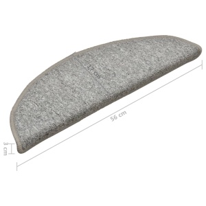 Covorașe pentru trepte scară, 15 buc., gri deschis, 56x17x3 cm - Img 7