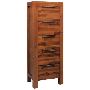 Cufăr cu sertare, lemn masiv de acacia, 45 x 32 x 115 cm