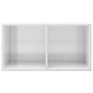 Cutie de depozitare vinyl-uri, alb lucios, 71 x 34 x 36 cm, PAL - Img 4