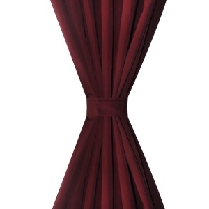 Draperie micro-satin cu bride 140 x 225 cm, bordo, 2 buc - Img 3