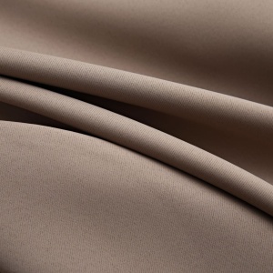 Draperii opace cu inele metalice, 2 buc., gri taupe, 140x225 cm - Img 3