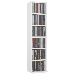 Dulap CD-uri, alb extralucios, 21 x 20 x 88 cm, PAL - Img 3