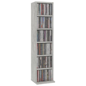 Dulap CD-uri, gri beton, 21x20x88 cm, PAL - Img 3