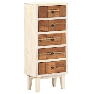 Dulap cu sertare, 45 x 30 x 105 cm, lemn masiv reciclat - Img 7