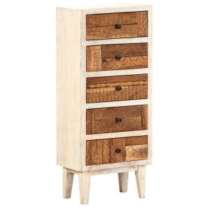 Dulap cu sertare, 45 x 30 x 105 cm, lemn masiv reciclat - Img 12