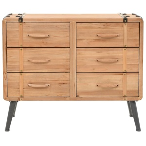 Dulap cu sertare, lemn masiv de brad, 91 x 35 x 73 cm - Img 8