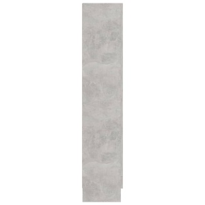 Dulap cu vitrină, gri beton, 82,5 x 30,5 x 150 cm, PAL - Img 6