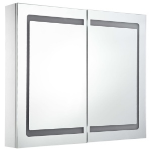 Dulap de baie cu oglindă și LED, 80 x 12,2 x 68 cm - Img 4