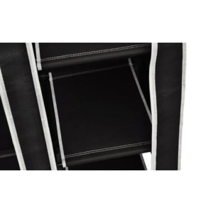 Dulap de haine pliabil, negru, 110 x 45 x 175 cm - Img 5