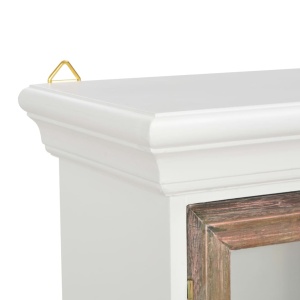 Dulap de perete, alb, 49 x 22 x 59 cm, lemn masiv - Img 6