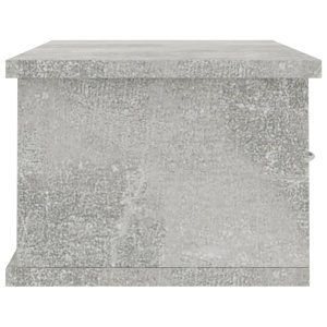 Dulap de perete cu sertare, gri beton, 60x26x18,5 cm, PAL - Img 7