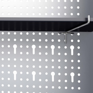 Dulap de scule de perete, gri & negru, metal, stil industrial - Img 6