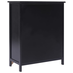 Dulap lateral, negru, 60 x 30 x 75 cm, lemn de paulownia - Img 8