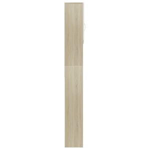 Dulap mașină de spălat alb & stejar Sonoma 64x25,5x190 cm PAL - Img 6