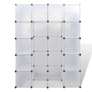 Dulap modular cu 14 compartimente alb 37 x 146 x 180,5 cm - Img 3